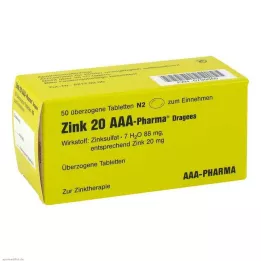 ZINK 20 AAA-Pharma dragees, 50 pcs