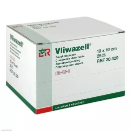 VLIWAZELL Suction compresses sterile 10x10 cm, 25 pieces