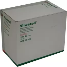 VLIWAZELL Suction compresses sterile 20x40 cm, 12 pcs