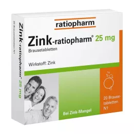 ZINK-RATIOPHARM 25 mg effervescent tablets, 20 pcs