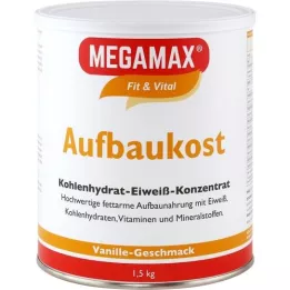 MEGAMAX Élelmiszer -vanília por építése, 1,5 kg