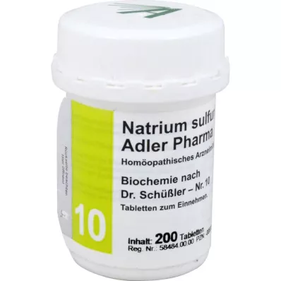 BIOCHEMIE Adler 10 sodium sulfuricum d 6 tabl., 200 pcs