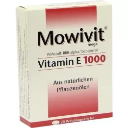 MOWIVIT Cápsulas de vitamina E 1000, 20 pz