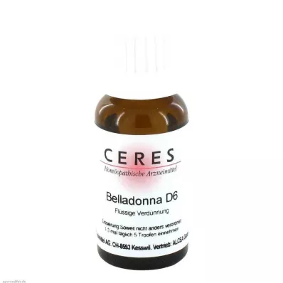 CERES Belladonna D 6 Dilution, 20 ml