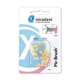 MIRADENT Interd.pic-Brush replacementb.x-fine yellow, 12 pcs
