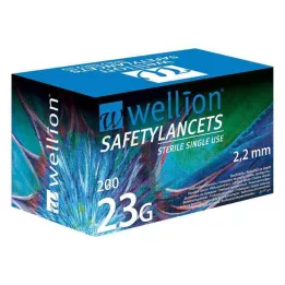 WELLION Safetylancets 23 G Safety disposable lancets, 200 pcs