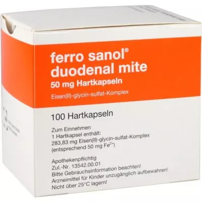 FERRO SANOL Duodenal MitE 50 mg gastric saftr.hartk., 100 pcs