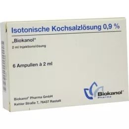 ISOTONISCHE Saline solution 0.9% Biocanol ampoules, 6x2 ml