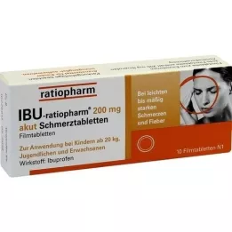 IBU-RATIOPHARM 200 mg akut Schmerztbl.Filmtabl., 10 St