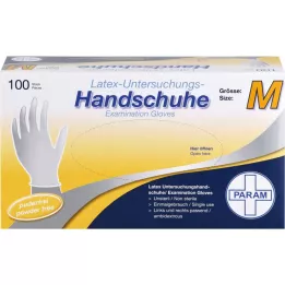 HANDSCHUHE Disposable latex powder-free M, 100 pcs