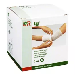 TG Tubular bandage size 6 5 m white, 1 piece