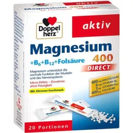 DOPPELHERZ Magnesium+B Vitamine DIRECT Pellets, 20 St