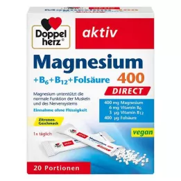DOPPELHERZ Magnesium + B vitamins DIRECT pellets, 20 pcs
