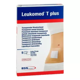 LEUKOMED transp.plus sterile plaster 5x7.2 cm, 5 pcs