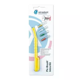 MIRADENT Interd.Pic-Brush Intro Kit 1H+4B.yellow, 1 pc
