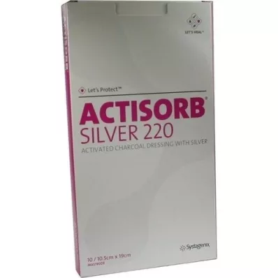 ACTISORB 220 Silver 10.5x19 cm Sterile, 10 pcs