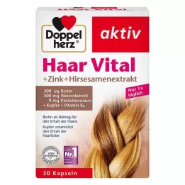 DOPPELHERZ Hair vital+zinc+millet extract capsules, 30 pcs