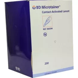 BD MICROTAINER Lanzette blue 1.5x2 mm, 200 pcs