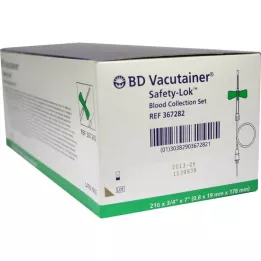 BD VACUTAINER Safety Lok 21 G 18 cm blood collection set, 50 pcs