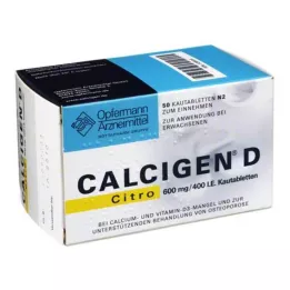 CALCIGEN D Citro 600 mg/400 IU chewable tablets, 50 pcs