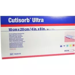 CUTISORB Ultra suction compresses 10x20 cm sterile, 20 pcs