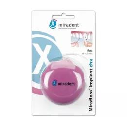 MIRADENT Dental floss Mirafloss Implant CHX fine, 50X15 cm