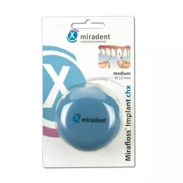 MIRADENT Dental floss Miraflos implant CHX medium, 50x15 cm