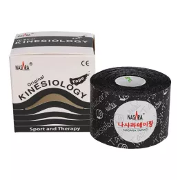 NASARA Kinesio tape 5 cmx5 m black, 1 piece