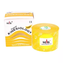 NASARA Kinesio tape 5 cmx5 m yellow, 1 piece