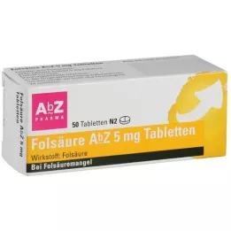 FOLSÄURE AbZ 5 mg Tabletten, 50 St