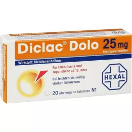 DICLAC Dolo 25 mg covered tablets, 20 pcs