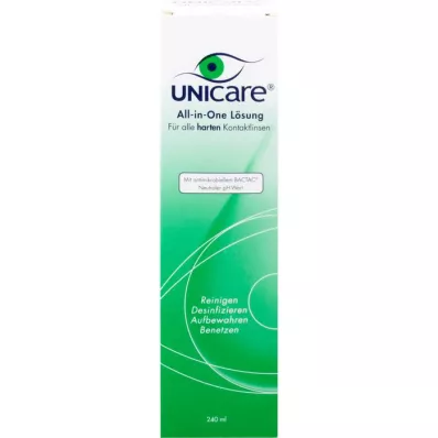 UNICARE All-in-One Lsg.f.alle harten Kontaktlinsen, 240 ml
