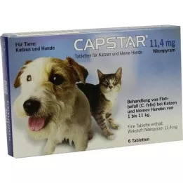 CAPSTAR 11.4 mg tablets F. Cats/Little Dogs, 6 pcs