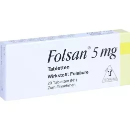 FOLSAN 5 mg tablets, 20 pcs