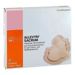 ALLEVYN Sacrum small 17x17 cm wound dressing adhesive, 10 pcs