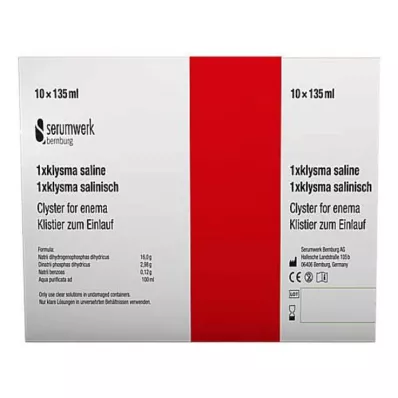 KLYSMA 1x saline, 10X135 ml