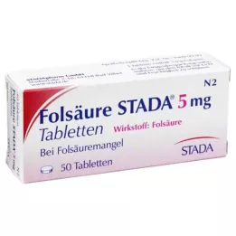 Folsyre STADA 5 mg tabletter, 50 stk