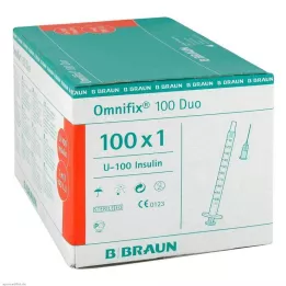 OMNIFIX Duo 100 insulin syringes 1 ml, 100X1 ml