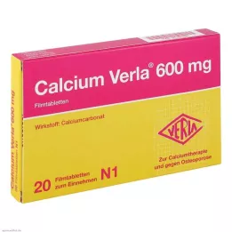 CALCIUM VERLA 600 mg film-coated tablets, 20 pcs