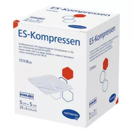 ES-KOMPRESSEN sterile 5x5 cm 8-fold, 25X2 pcs