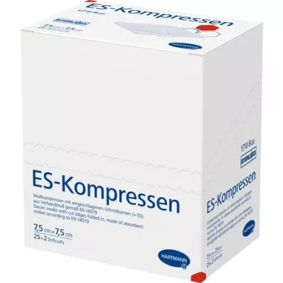 ES-KOMPRESSEN steril 7,5x7,5 cm 8fach, 25X2 St