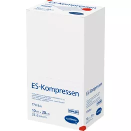 ES-KOMPRESSEN Steril 10x20 cm 8fold, 25x2 pcs