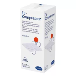 ES-KOMPRESSEN non-sterile 5x5 cm 8-way, 100 pcs