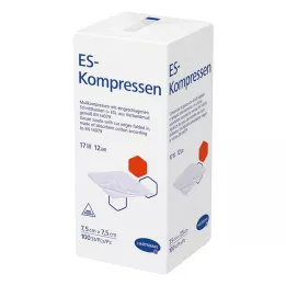 ES-KOMPRESSEN non-sterile 7.5x7.5 cm 12-way, 100 pcs