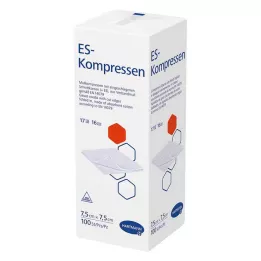 ES-KOMPRESSEN Unsteril 7.5x7.5 cm 16 times, 100 pcs