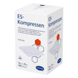 ES-KOMPRESSEN non-sterile 10x10 cm 12-way, 100 pcs