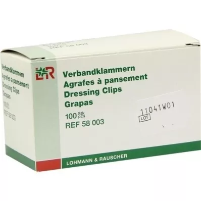 VERBANDKLAMMERN Lohmann Weiß, 100 pcs