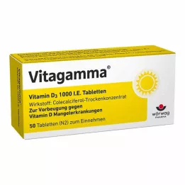VITAGAMMA Vitamin D3 1,000 IU tablets, 50 pcs