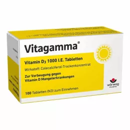 VITAGAMMA Vitamin D3 1,000 IU tablets, 100 pieces