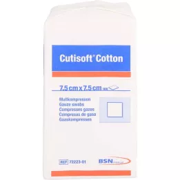 CUTISOFT Cotton Kommpr. 7.5x7.5 cm Unsteril, 100 pcs